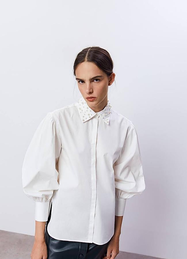 Imagen - Camisa blanca con perlas