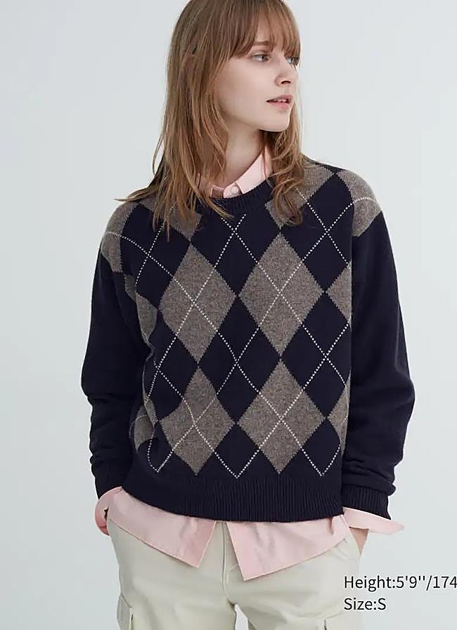 Imagen - Jersey con estamapado de rombos de Uniqlo. Foto: Uniqlo.