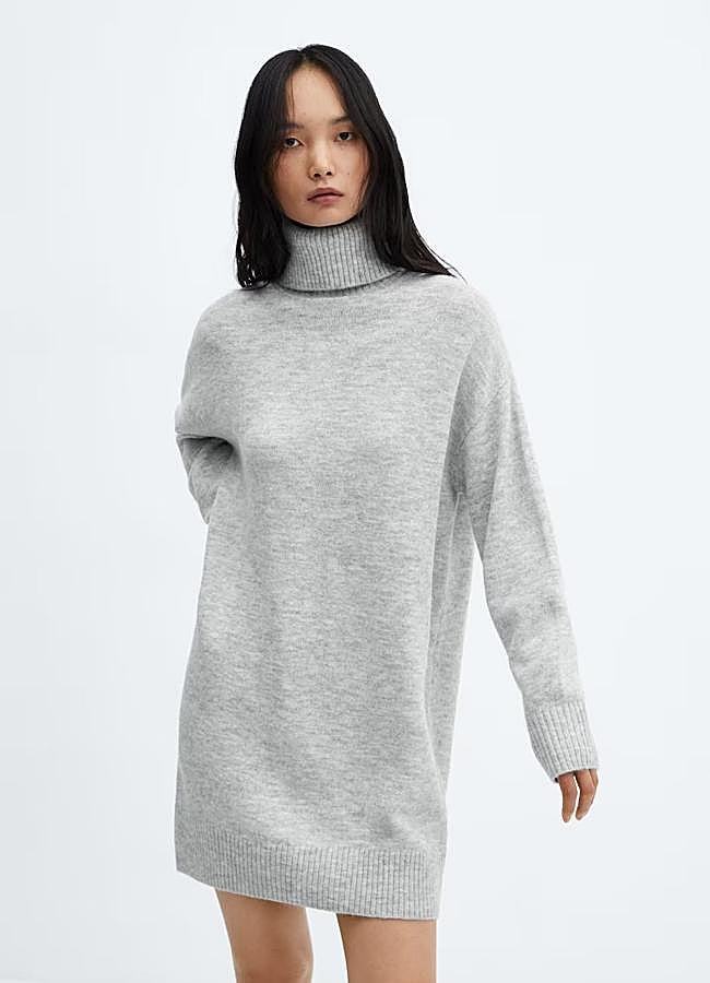 Imagen - Vestido gris de lana de Mango, 29,99 euros.