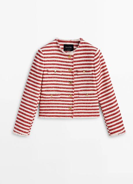 Imagen - Chaqueta corta de rayas Massimo Dutti (129 euros