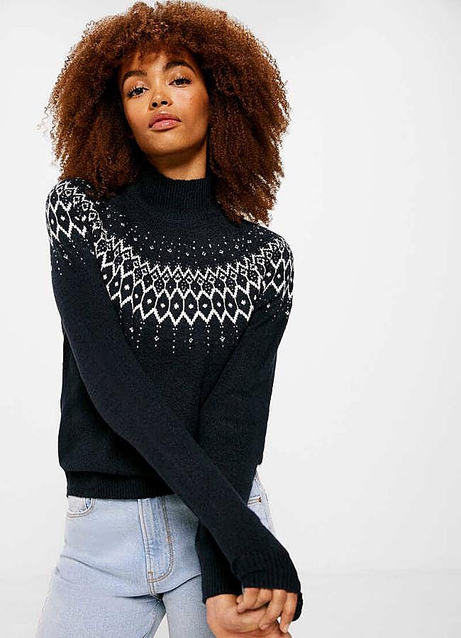 Imagen - Jersey con estampado jacquard de cenefas invernal