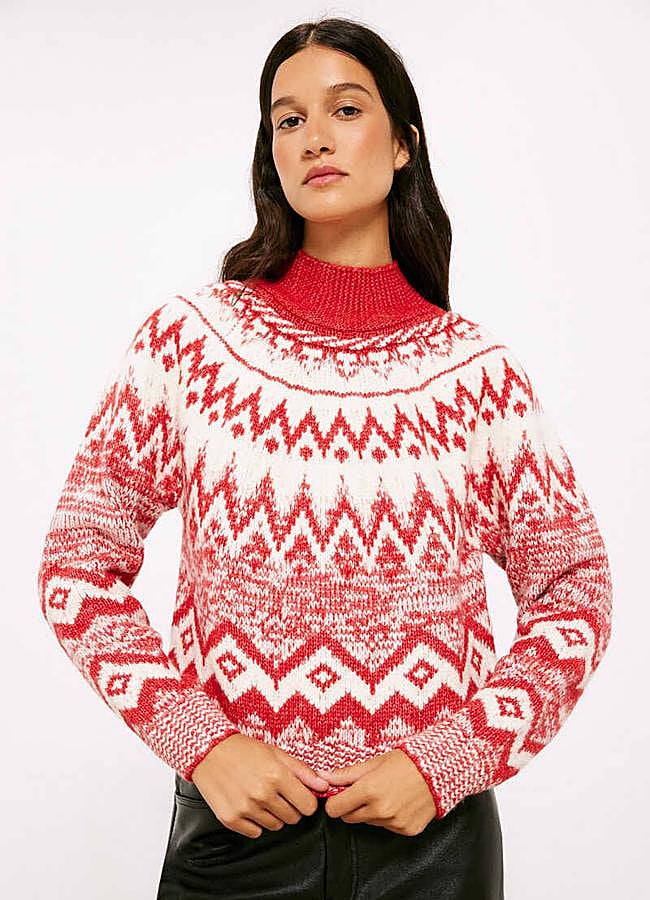 Imagen - Jersey con estampado invernal rojo