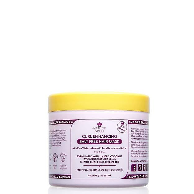 Curl Enhacing Hair Mask de Nature Spell. Precio: 10,21 euros