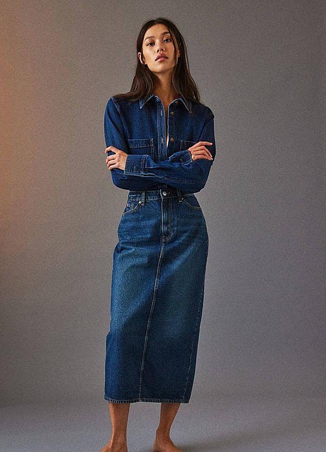 Imagen - Falda midi vaquera