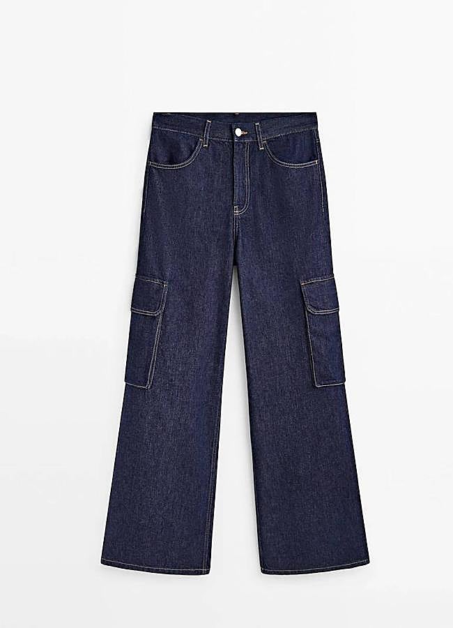 Imagen - Jeans tiro alto cargo palazzo de Massimo Dutti (59,95€)