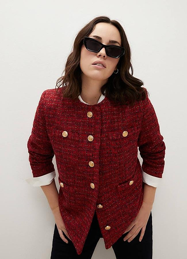 Imagen - Chaqueta de tweed color rojo