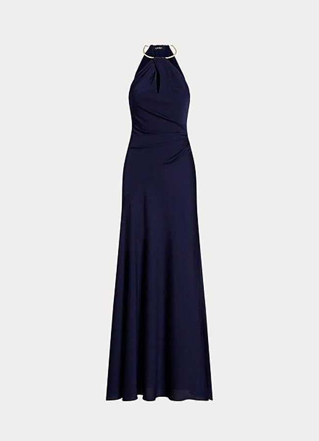 Imagen - Vestido con escote halter de perlas de Lauren Ralph Lauren, 429 euros.