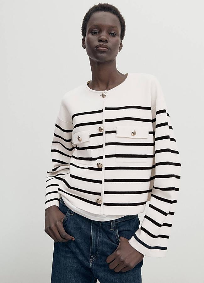 Imagen - Cárdigan con estampado de rayas ancho