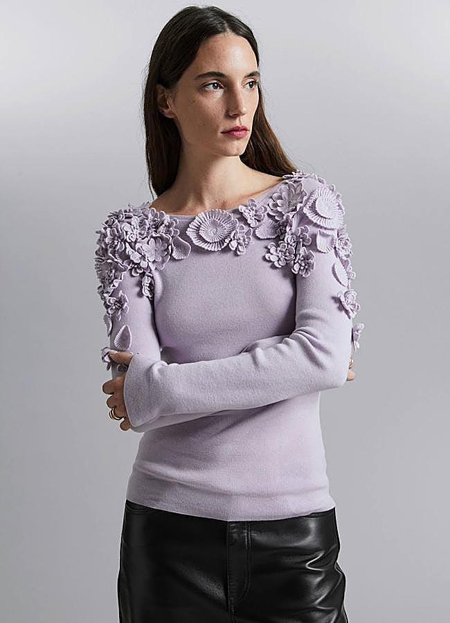 Imagen - Jersey con detalle de flores