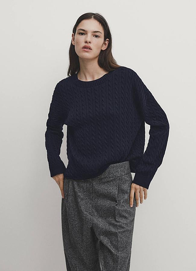 Imagen - Jersey trenzado en tejido de algodón