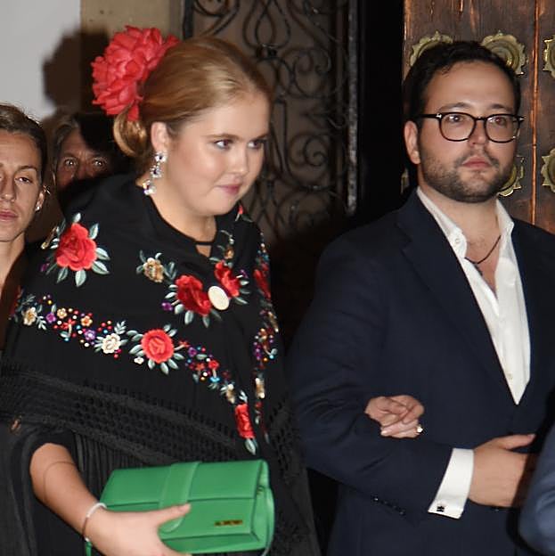 Boris de Bulgaria y Amalia de Holanda en la boda de Victoria de Hohenlohe y Maxime Corneille. 