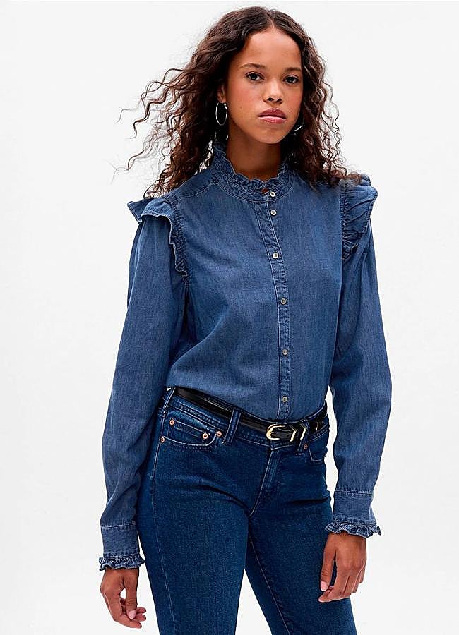 Imagen - Camisa vaquera adornada con volantes