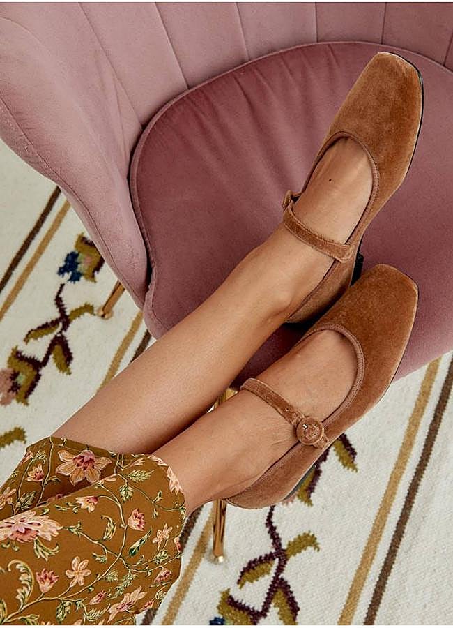 Imagen - Mary jane de terciopelo planas