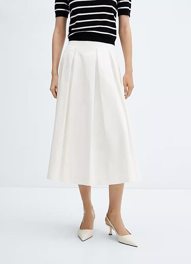 Imagen - Falda midi de tablas de Mango, 39,99 euros.