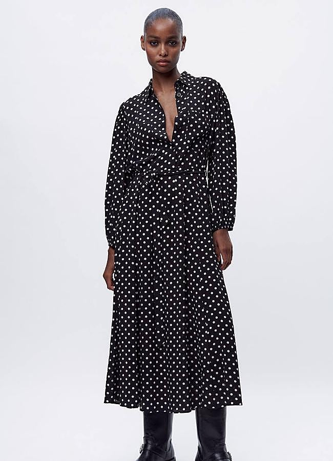 Imagen - Vestido midi con estampado de lunares