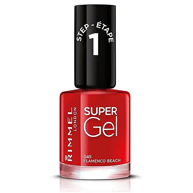 Esmalte de uñas Super Gel en color rojo de Rimmel London.