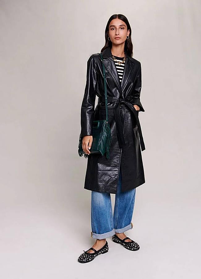 Imagen - Gabardina de piel midi