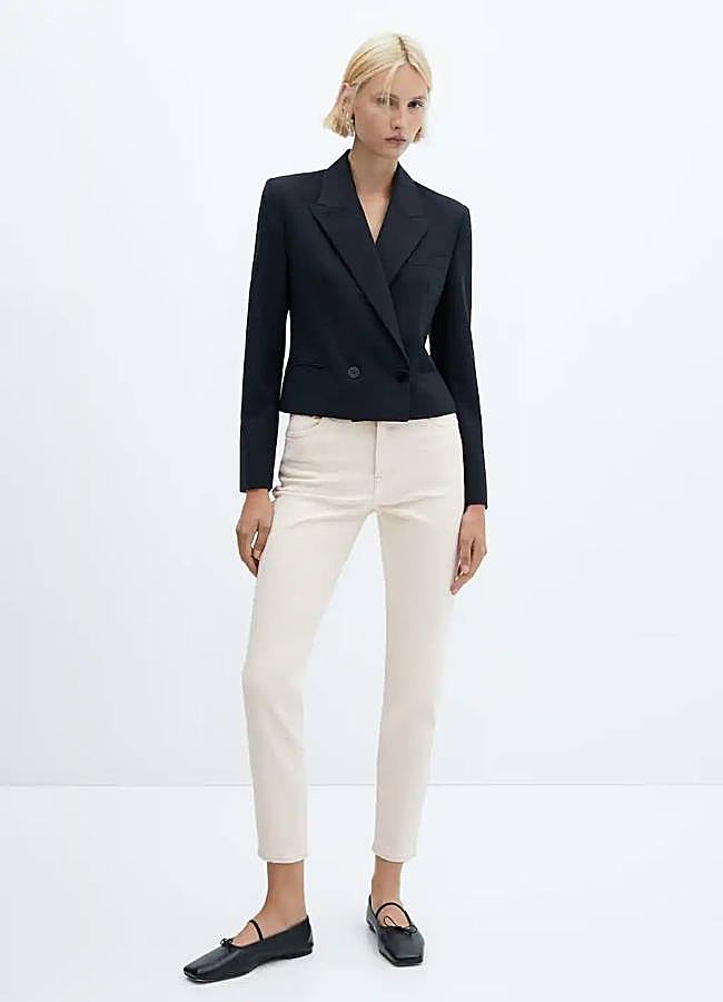 Imagen - Vaqueros blancos tipo mom fit