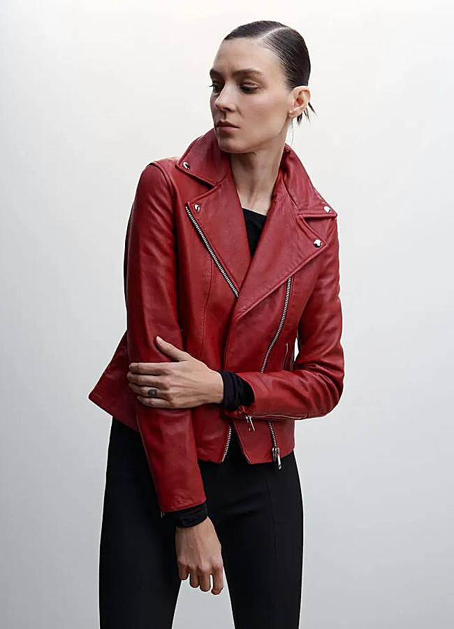 Imagen - Chaqueta roja estilo biker