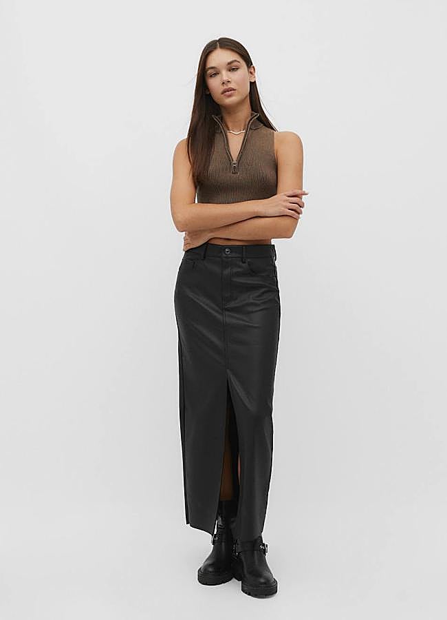 Imagen - Falda efecto piel larga