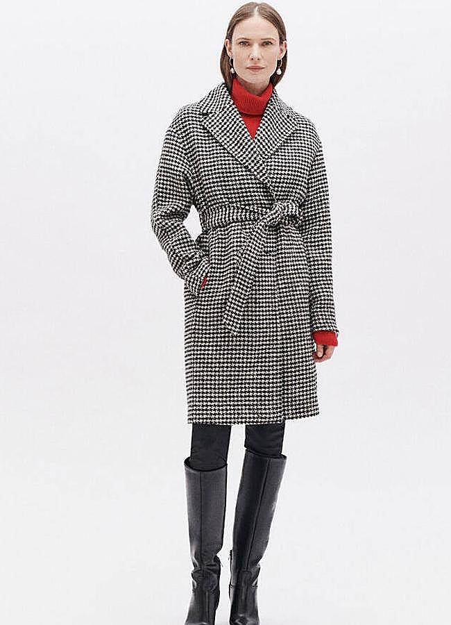 Imagen - Abrigo con estampado de pata de gallo estilo batín