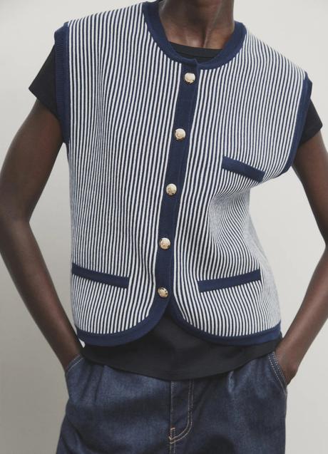 Imagen - Chaleco de rayas de Massimo Dutti (69,95 euros)