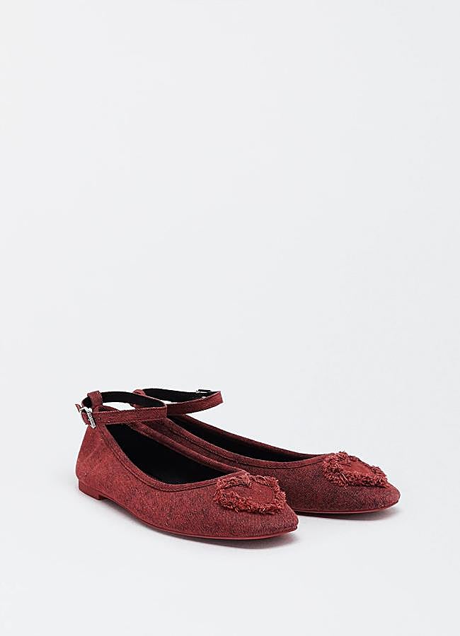 Imagen - Bailarinas denim con detalle de corazón de Parfois.