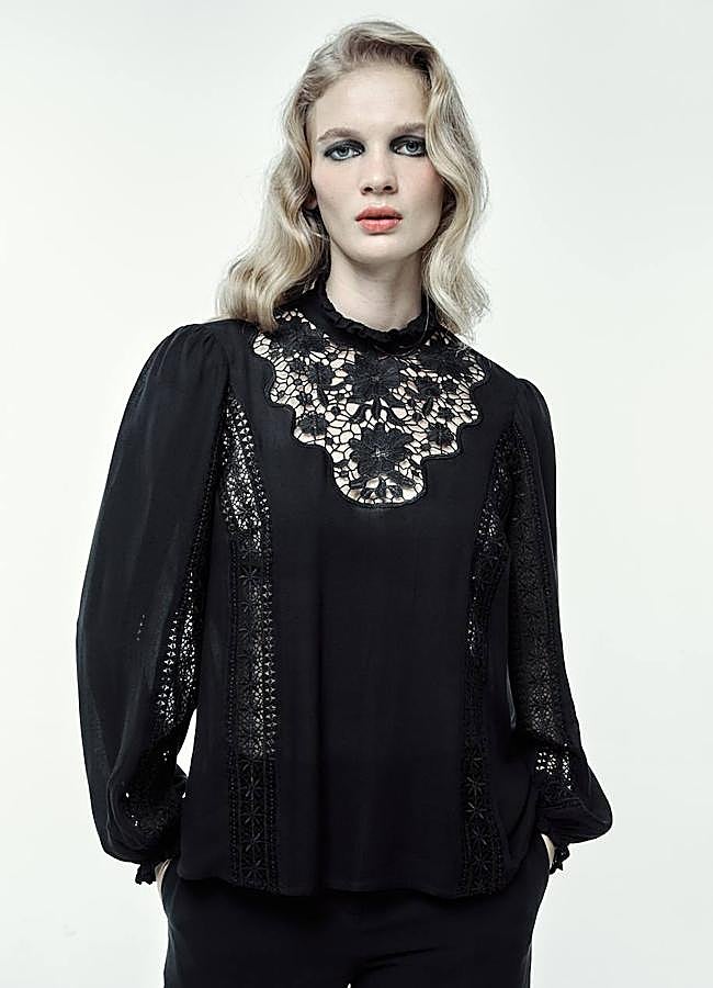 Imagen - Blusa adornada con encaje