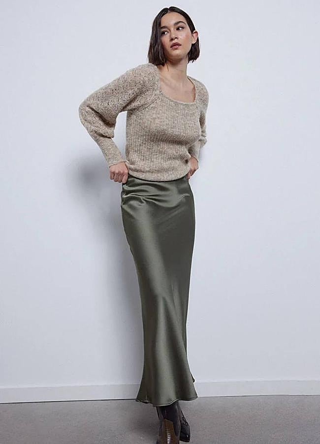 Imagen - Falda de satén larga