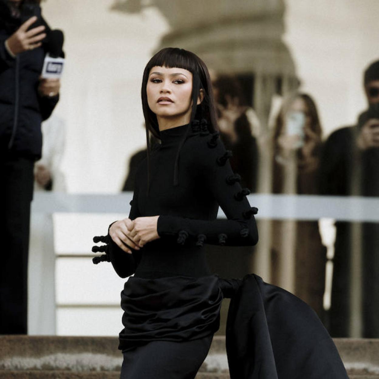 Zendaya con corte de pelo hime cut