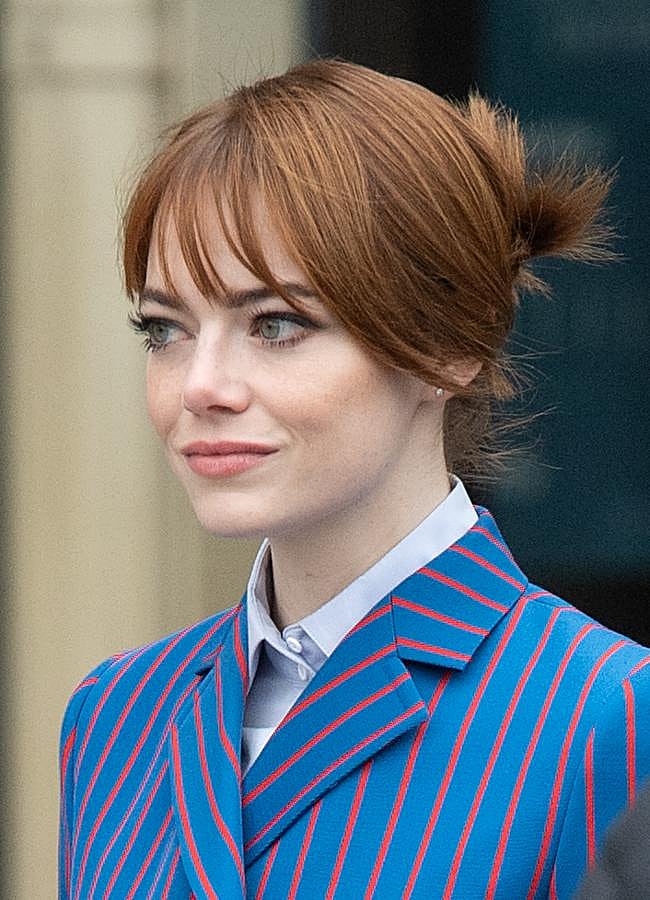 Imagen - Emma Stone con flequillo en 2023. Foto: Gtres.