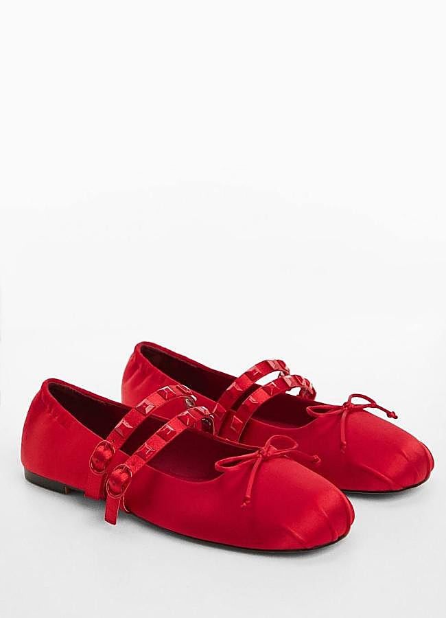 Imagen - Bailarinas color rojo con tachas