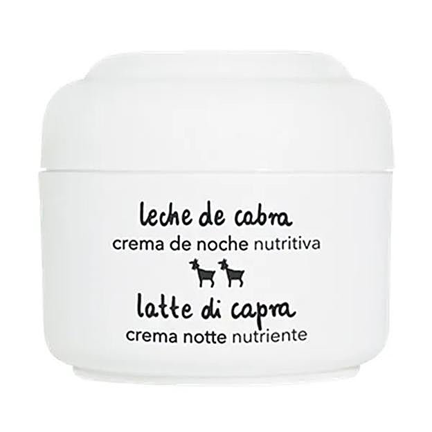 Leche de cabra crema facial de noche de Ziaja.