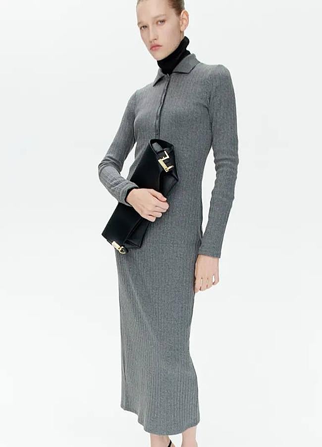 Imagen - Vestido de punto cómodo estilo polo