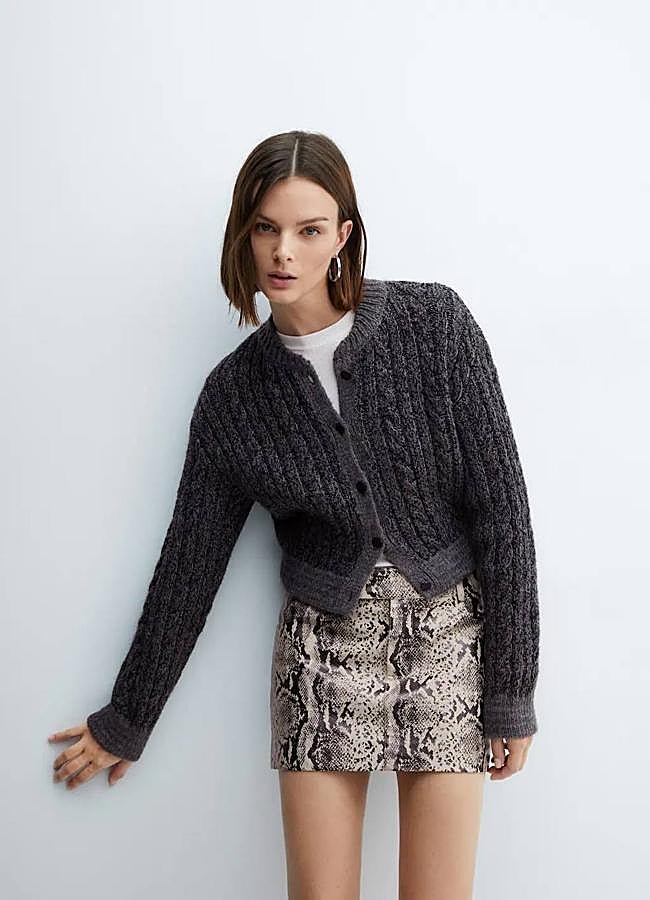 Imagen - Minifalda efecto piel con animal print