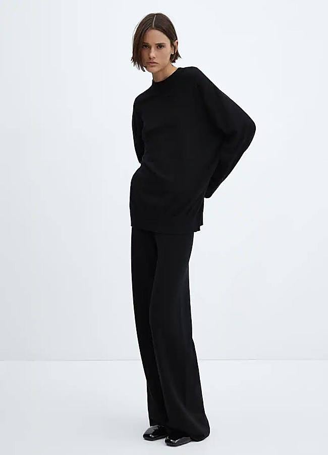 Imagen - Conjunto de punto color negro con jersey y pantalón