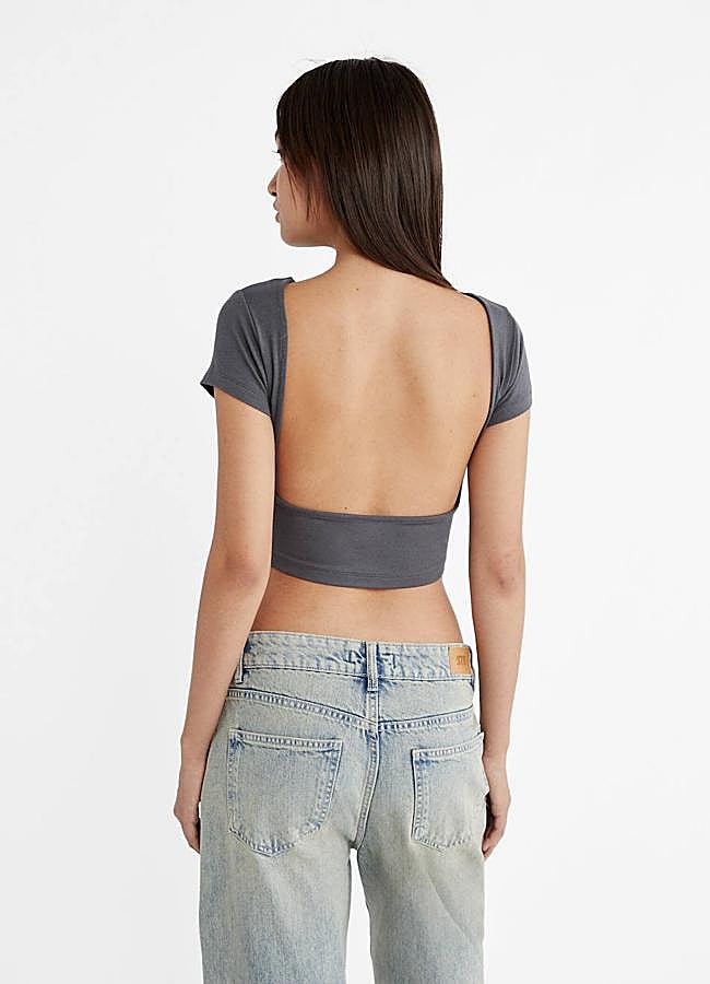 Imagen - Camiseta de manga corta con espalda al descubierto