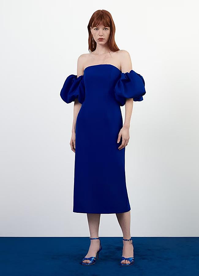 Imagen - Vestido con hombros al descubierto y mangas farol de Tintoretto.