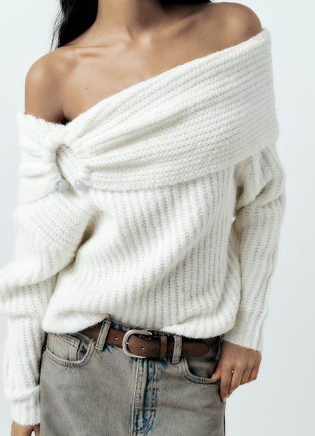 Imagen - Jersey blanco de Zara (29,99 euros)