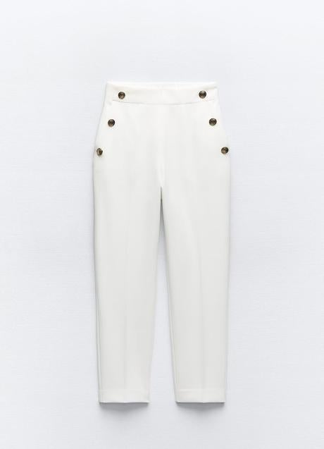 Imagen - Pantalón blanco de Zara (27,95 euros)
