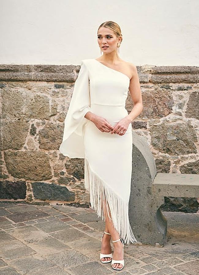 Imagen - Vestido asimétrico con detalle de flecos de Lady Pipa.