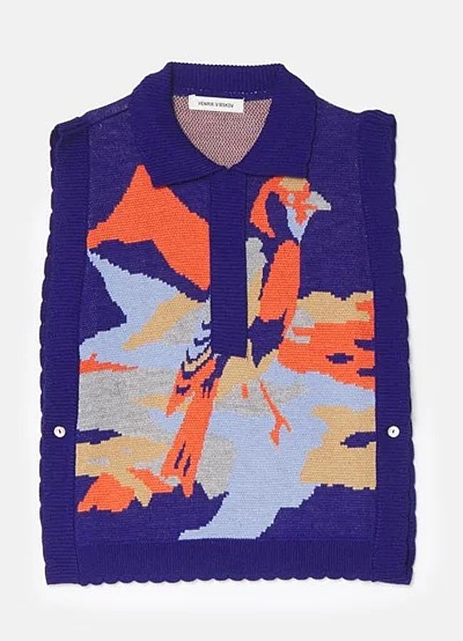 Imagen - Jersey de punto sin mangas estampado de Henrik Viskov, 245 euros.