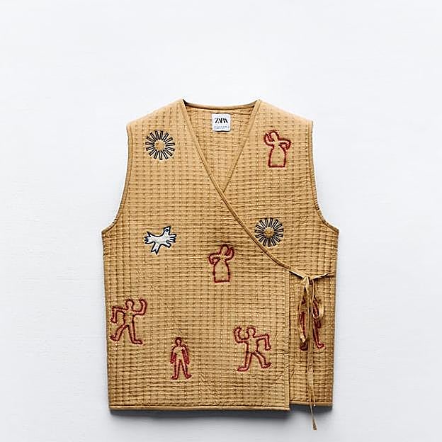 Chaleco bordado de Zara