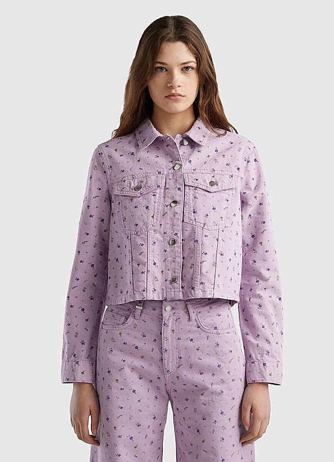 Imagen - Cazadora de flores en tejido vaquero