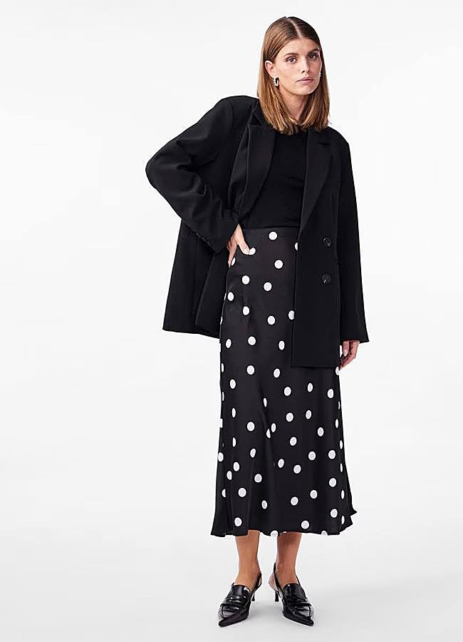 Imagen - Falda de lunares satinada