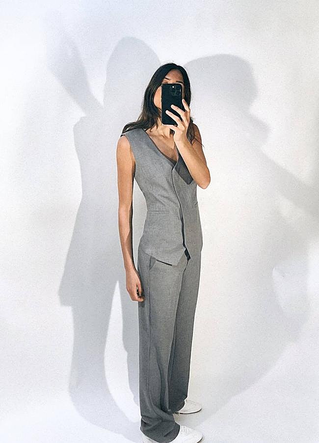 Imagen - Conjunto monocromático gris de traje