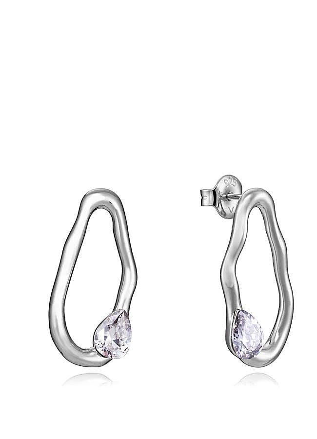 Imagen - Pendientes ovalados en plata y circonita blanca de Viceroy.