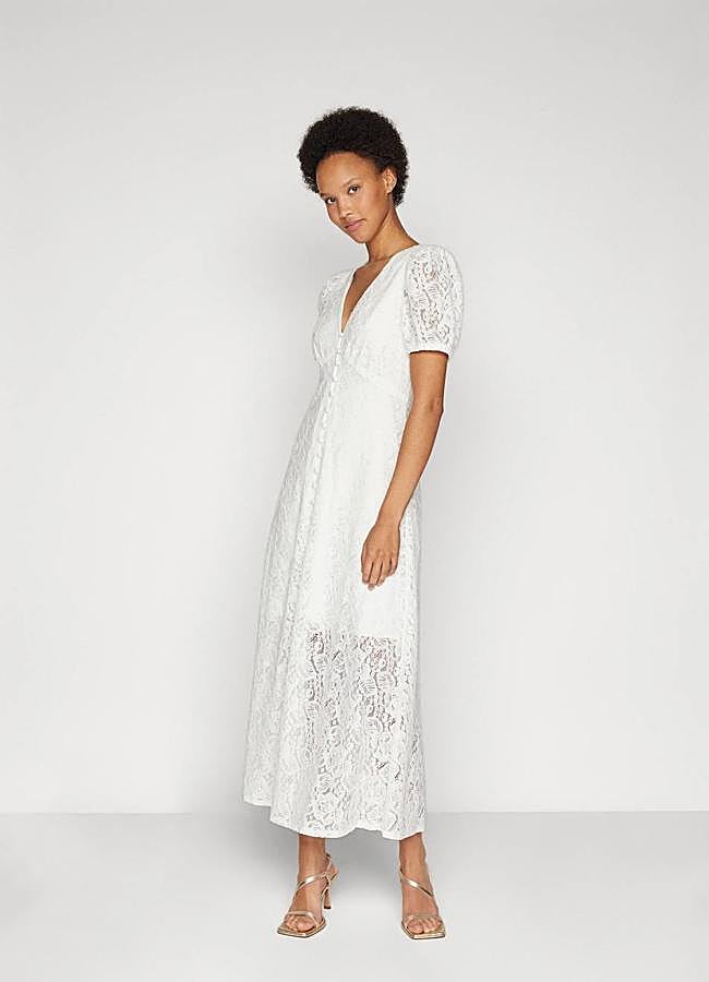 Imagen - Vestido de encaje con mangas cortas farol