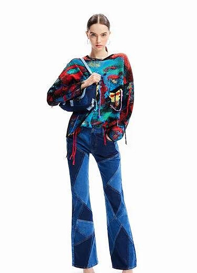 Imagen - Vaqueros flares estilo patchwork