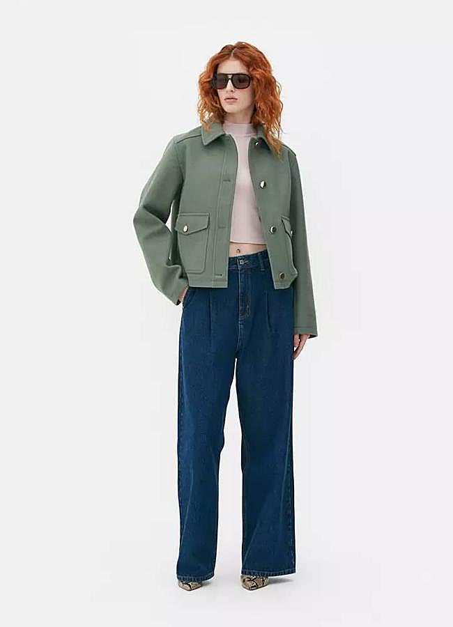 Imagen - Chaqueta boxy en tono khaki